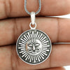 Sun Pendant 925 Solid Sterling Silver Handmade Jewelry