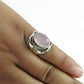 Gift For Woman Natural Rose Quartz Ring 925 Silver Wholesale Jewelry F4