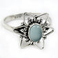 Natural Chalcedony Statement Ethnic Ring 925 Silver For Girls B21