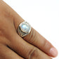 Sterling Silver Natural Rainbow Moonstone Statement Vintage New Boho Ring