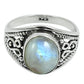 925 Silver Wholesale Jewelry Natural Rainbow Moonstone Handmade Ring T6