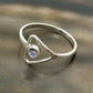 Rainbow Moonstone Gemstone Solid Sterling Silver Bezel New Band Wife Ring