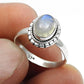 Sterling Silver Rainbow Moonstone Gemstone Handmade Promise New Band Ring