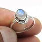 Sterling Silver Rainbow Moonstone Gemstone Handmade Promise New Band Ring