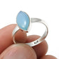 Chalcedony Gemstone 925 Silver Handcrafted Engagement Band Ring Jewelry