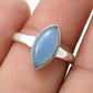 Chalcedony Gemstone 925 Silver Handcrafted Engagement Band Ring Jewelry