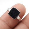 Natural Blue Sun Stone Promise Band Ring 925 Sterling Silver