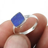 Natural Lapis Lazuli 925 Sterling Silver Bezel Ring