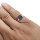 Black Onyx Gemstone 925 Silver Bezel Band Promise Ring