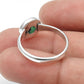 Round Green Onyx 925 Sterling Silver Band Promise Ring Jewelry