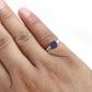 September Birth Stone Natural Lapis Lazuli Sterling Silver Band Ring