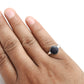 Round Natural Blue Sunstone 925 Silver Bezel Band Ring