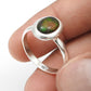 Christmas Gift Oval Black Opal Gemstone 925 Silver Artisan Band New Ring Jewelry