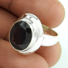 Natural Garnet Gemstone Statement Tribal Ring 925 Sterling Silver X25