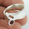 Natural Garnet Gemstone 925 Silver Solitaire Tribal Ring For Women Z25