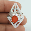 Natural Carnelian Gemstone Solitaire Tribal Ring 925 Sterling Silver W80