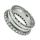 December Birth Cubic Zirconia Stone Wife Band Bezel Ring 925 Solid Silver