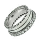 December Birth Cubic Zirconia Stone Wife Band Bezel Ring 925 Solid Silver