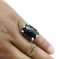 Natural Black Onyx 925 Silver Birthday Gift Band Ring