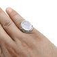 Rainbow Moonstone 925 Sterling Silver Boho Cocktail Ring Size 8.5