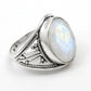 Rainbow Moonstone 925 Silver Handmade Cocktail Ring Size 7.5