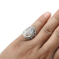 High Quality Rainbow Moonstone 925 Silver Cocktail Ring Size 8