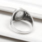 Oval Rainbow Moonstone 925 Silver Trendy Bezel Ring Size 7