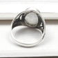 Blue Fire Rainbow Moonstone 925 Sterling Silver Promise Ring Size 7.5