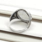 Natural Rainbow Moonstone Solid 925 Silver Trendy Ring Size 9