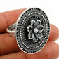 925 Solid Sterling Silver Band Flower Ring Handmade Jewelry