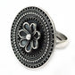 925 Solid Sterling Silver Band Flower Ring Handmade Jewelry