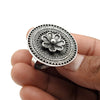 Indian Artisan Jewelry 925 Solid Sterling Silver Cocktail Ring H92