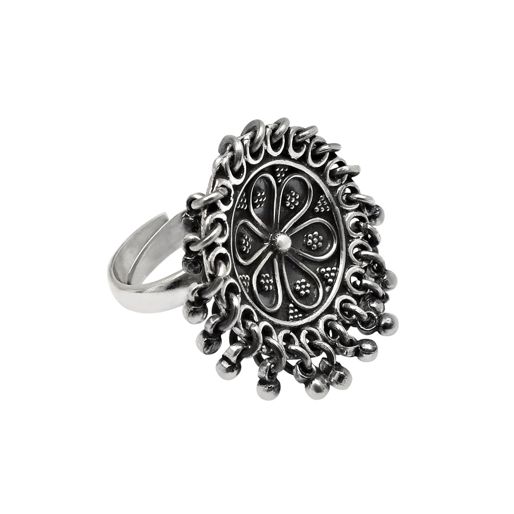 Solid 925 Sterling Silver Indian Artisan Ring