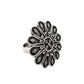 925 Sterling Oxidized Silver Handcrafted Flower Ring Women Gift