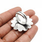 925 Sterling Oxidized Silver Handcrafted Flower Ring Women Gift