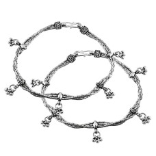 Ethnic Beauty 925 Sterling Silver Anklets