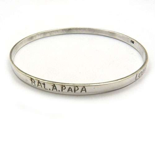 Traditional Silver Jewellery Ethnic 925 Sterling Silver Bangle