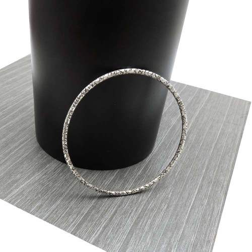 925 Sterling Silver HANDMADE Jewelry Bangle D19