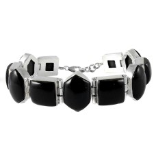 Amazing Design !! Black Onyx 925 Sterling Silver Bracelet