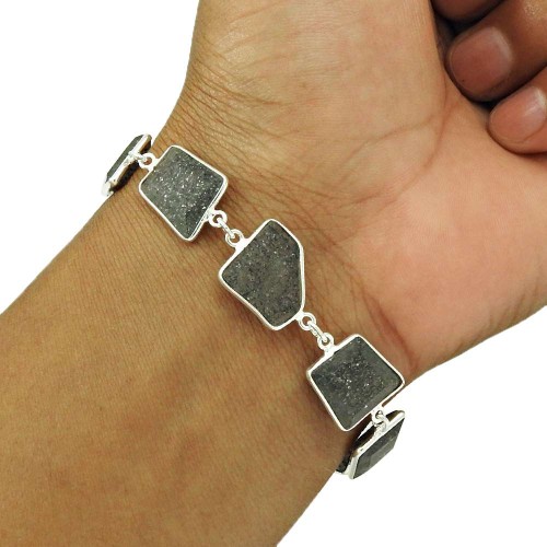 Black Sunstone Bracelet 925 Sterling Silver Traditional Jewelry BR58