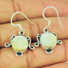 925 Sterling Silver Jewellery Fashion Mother Of Pearl Gemstone Earrings Fabricant