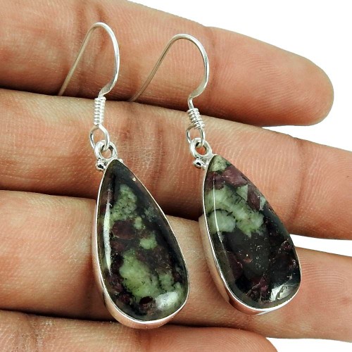 Lilac Kiss!! 925 Sterling Silver Eudialyte Earrings Supplier India