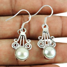Beautiful Pearl Earrings 925 Sterling Silver Vintage Jewellery