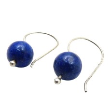 925 Sterling Silver Jewellery Fashion Lapis Gemstone Earrings Supplier