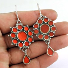Good-Looking 925 Sterling Silver Antique Glass Earrings