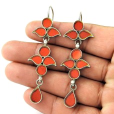 Scenic 925 Sterling Silver Antique Glass Earrings