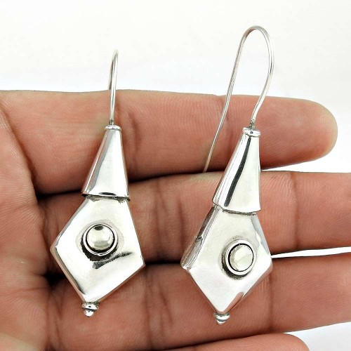 925 Sterling Silver Vintage Jewelry Fashion Crystal Fashion Earrings
