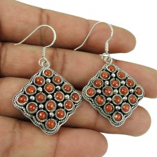 Fashion 925 Sterling Silver Coral Earrings
