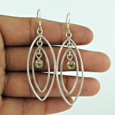 Sterling Silver Jewellery Ethnic Citrine Gemstone Fashion Earrings