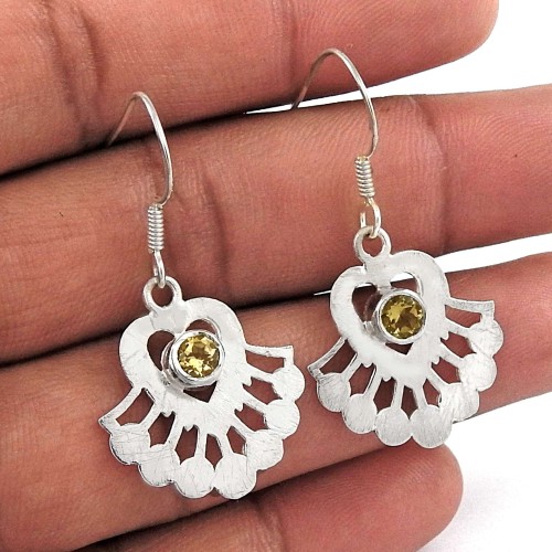Big Grand Love! 925 Sterling Silver Citrine Earrings Exporter India